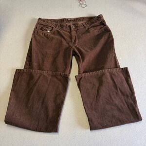 Run & Fly Mens Brown Corduroy Wide Leg Pants 38R Cotton Retro Trousers